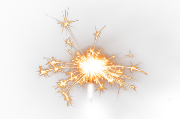 Fireworks Sparks Isolated on transparent background PNG file