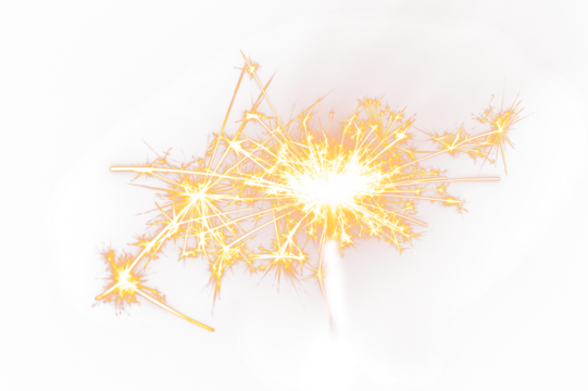 Fireworks Sparks Isolated on transparent background PNG file