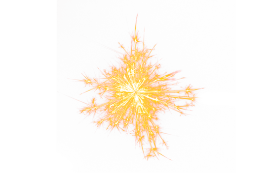 Fireworks Sparks Isolated on transparent background PNG file
