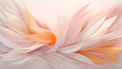 Many white feathers on pink background artistic wallpaper