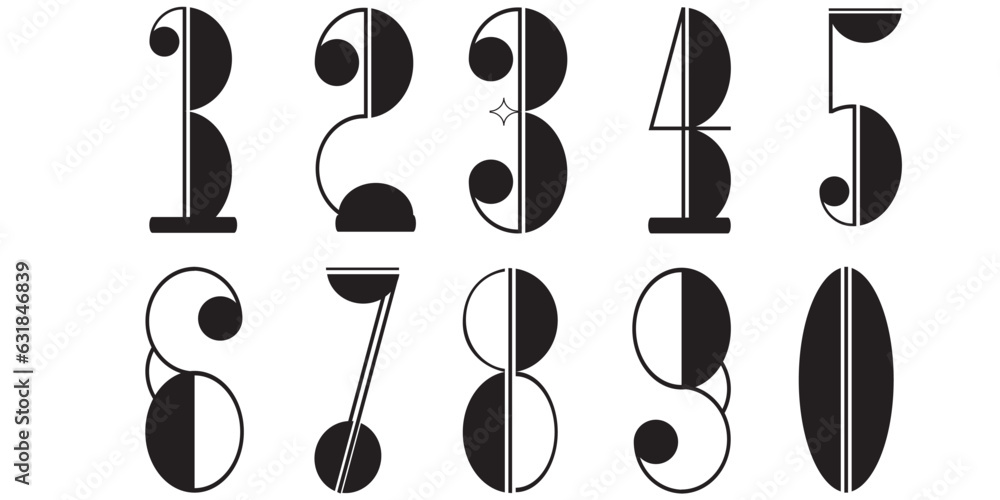 Poster assorted digital custom vector numbers. minimum. color gradation. dark. banner network. 3d effect. d