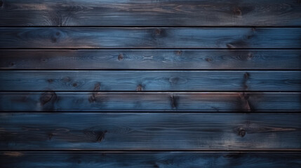 Obraz premium Blue wood texture background, wood planks. Created with Generative AI technology.