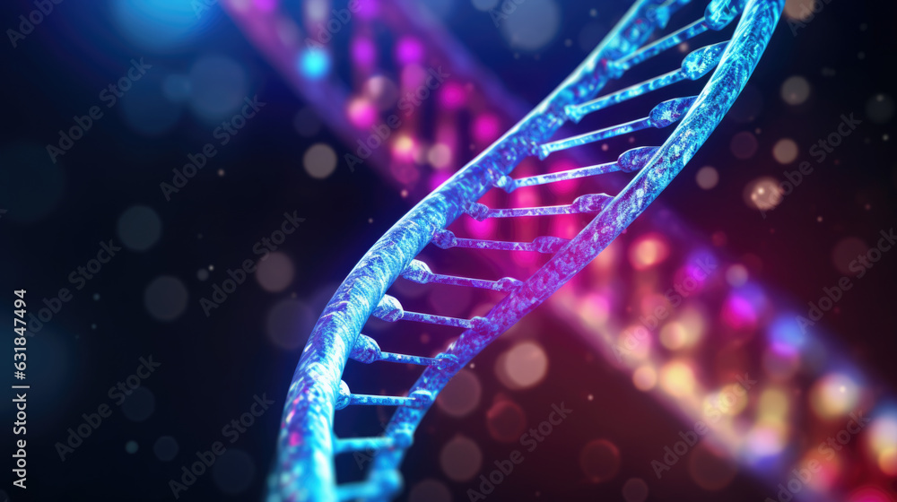 Poster structure of dna. created with generative ai technology.