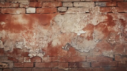 Red brick wall. Created with Generative AI technology.