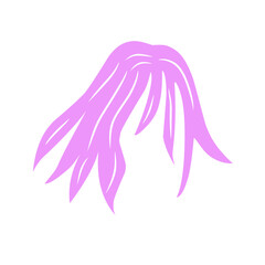 woman hair vector element