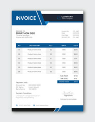 Professional and modern invoice template. Modern and creative invoice layout.
Invoice template design for your company business.
