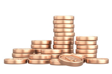 Dollar coin. 3D money. 3D illustration.