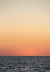 Beautiful sunset scene over the Baltic Sea in Palanga Beach, Lithuania