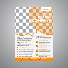 corporate creative clean business flyer design template layout for advertising, Modern flyer design for advertising promotion and growth company. abstract flat flyer design, Corporate business flyer,