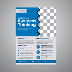 Corporate business flyer design and digital marketing agency template, Modern flyer design for advertising promotion and growth company