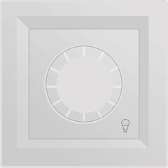 Round illumination switch. vector illustration