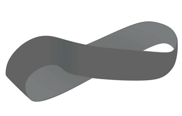 Grey  rubber belt for fitness. vector