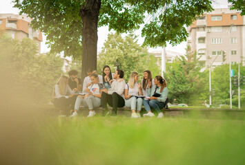 Young group of students