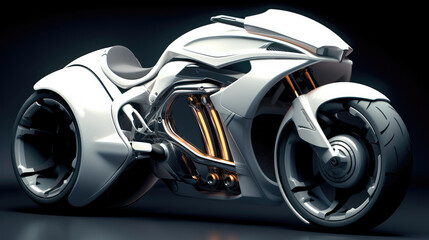 Motorcycle futuristic design, Automotive technology, Fantastic motorbike modern project.
