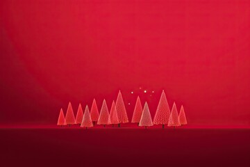 red background, happy holidays concept, christmas card, copy space, christmas banner
