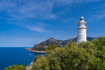 Fototapeta na wymiar Majorca, Spain. The coastline near the Far del Cap Gros.