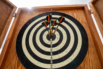 Successfully hitting the target with precision 