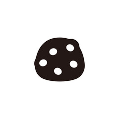 Mame daifuku icon.Flat silhouette version.