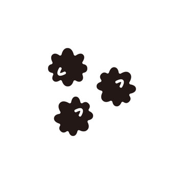 Konpeito icon.Flat silhouette version.