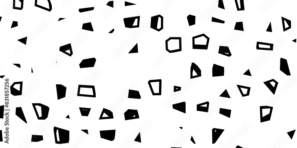 Poster abstract modern minimal black and white monochrome geometry polygon pattern texture