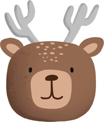 christmas reindeer with ribbon