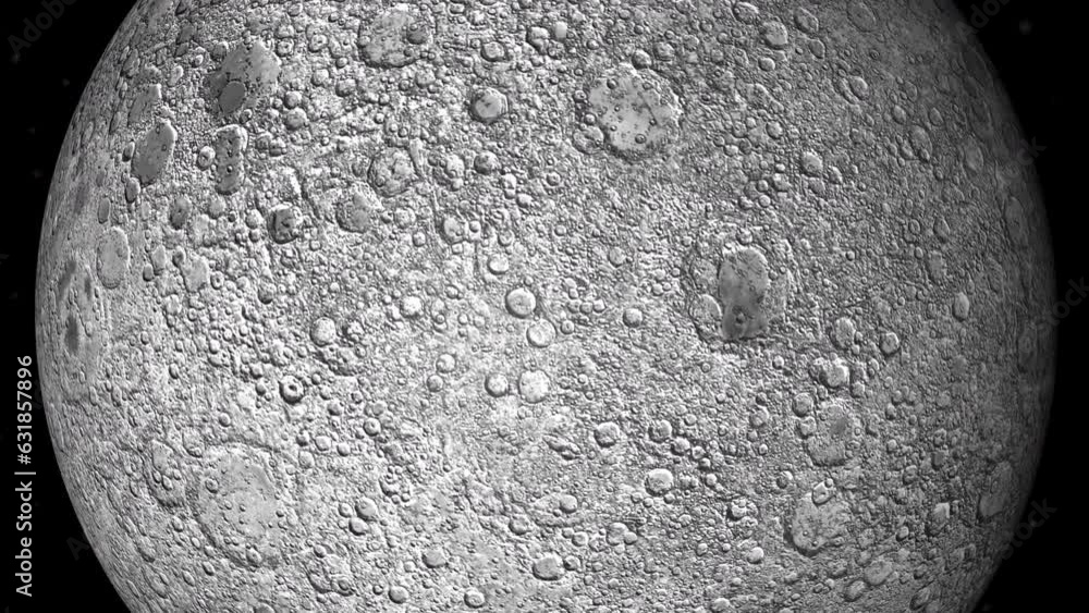 Aufkleber 3d rendered animation of the moon isolated on the empty dark black space background