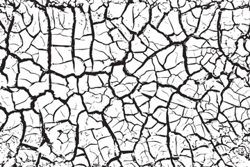  Background from cracks, scratches, chips.  Vector background. Vintage old surface dirty walls. Grunge texture black and white. Abstract pattern.