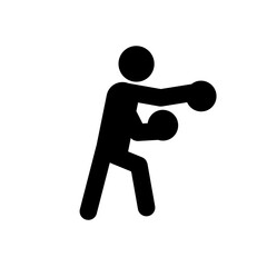 Fototapeta na wymiar boxing, boxer - vector illustration, icon, pictogram