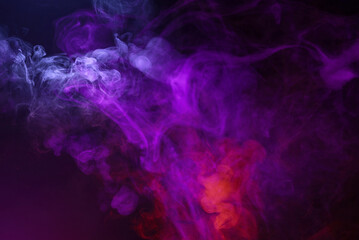 Violet and pink steam on a black background.