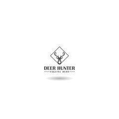 Fototapeta premium Deer hunter logo template with shadow