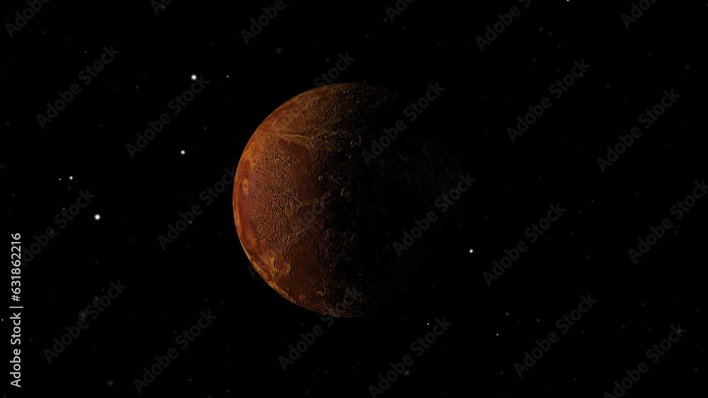 Poster 3d rendered animation of the planet venus isolated on the empty black background