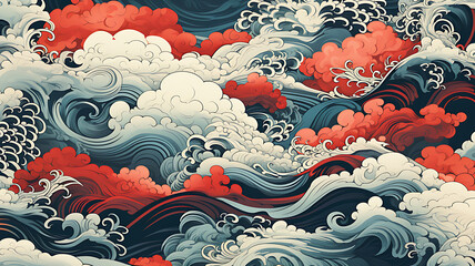 Abstract background from Japan create with generative AI