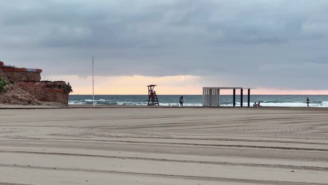 Playa La Zenia / Cala Bosque in La Zenia. Beach in a summer morning. Costa blanca, orihuela costa, playa flamenca.
