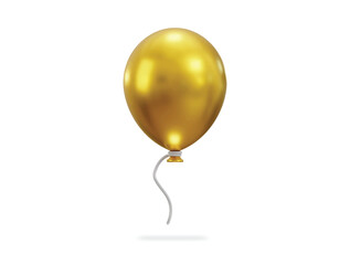 3d golden balloon icon vector illustration