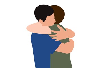 Hugging couple, hugs, hugging each other, hugging people, love, emotion, hug, comfort, holding