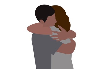 Hugging couple, hugs, hugging each other, hugging people, love, emotion, hug, comfort, holding