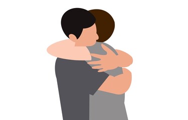 Hugging couple, hugs, hugging each other, hugging people, love, emotion, hug, comfort, holding