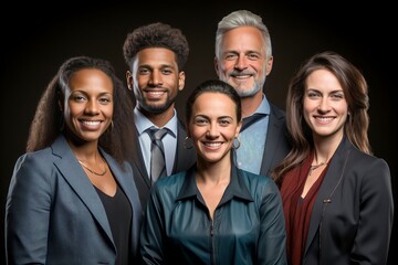 Fototapeta premium portraits of business people with diverse ethnicities