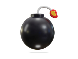 3d bomb icon vector illustration