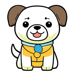 Fototapeta premium Cute funny cartoon dogs vector