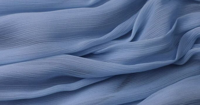 Closeup of beautiful and a soft blue cloth