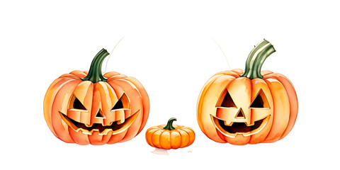 halloween pumpkin isolated on white