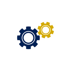  Gear setting icon isolated on white background