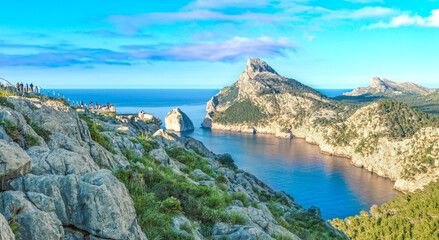 Fototapeta na wymiar famous viewpoint on Mallorca, the Mirador Es Colomer