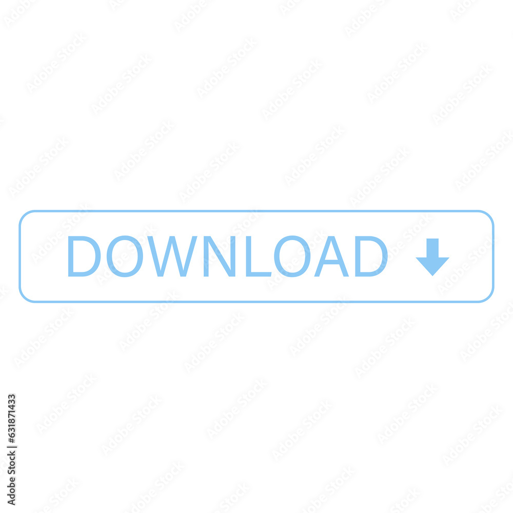 Poster download button for web or application with arrow.