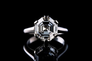 Asschermodified Brilliant Diamond, Embodyipng Modern Geometric Precision. Generative AI