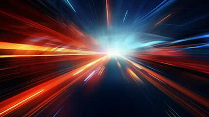 Obraz premium acceleration speed motion on the road, concept of speed and motion