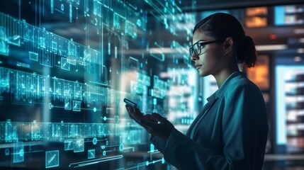 A healthcare professional working with AI algorithms to create personalized medication plans tailored to individual patients based on their genetic information and medical history