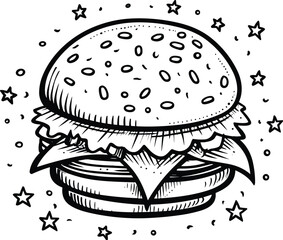 burger vector illustration 