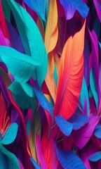 colorful feathers background